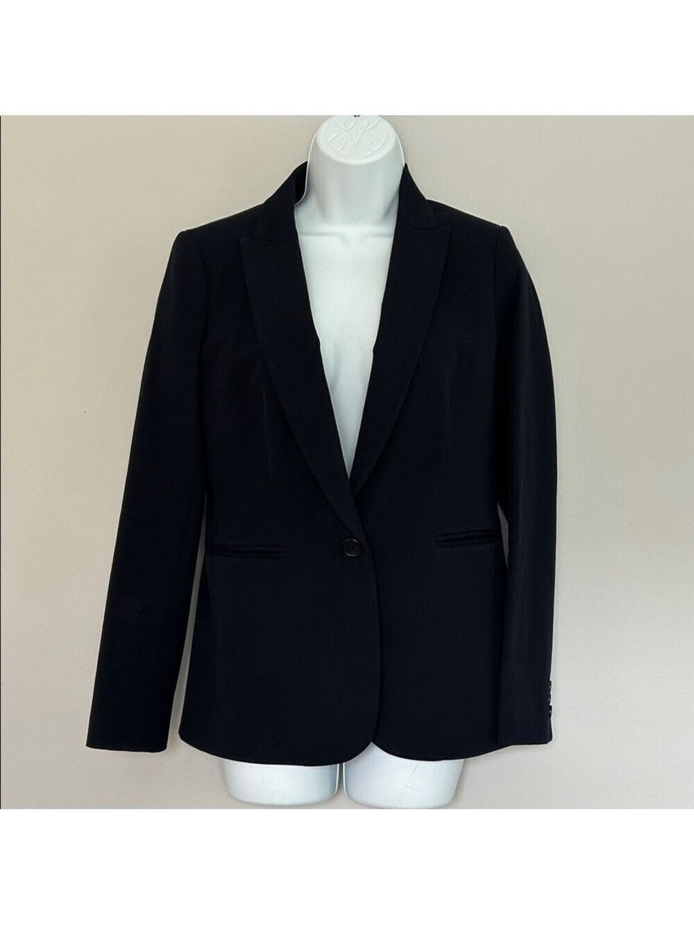 J. Crew Women’s Navy One Button Stretch Fabric Blazer